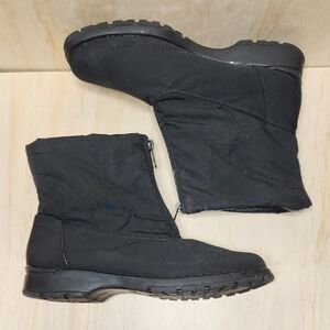 Toe Warmers Black Ankle Boots Women Size 11 Medium Warm Winter